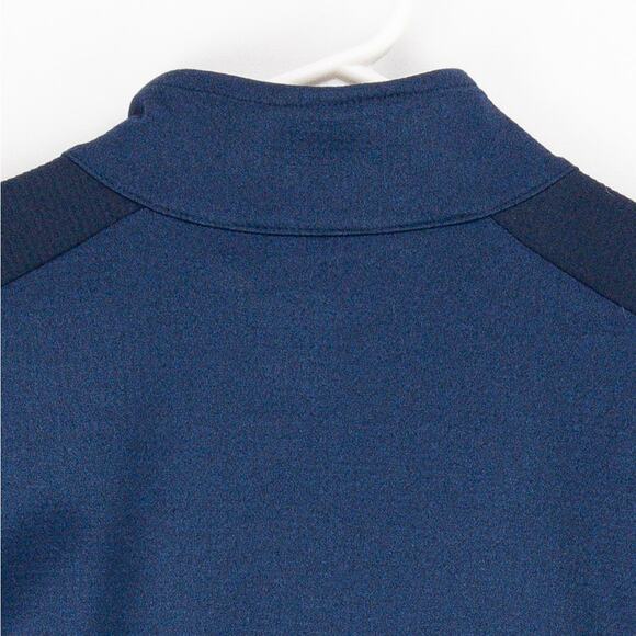 Callaway 1/4 Zip Men's Medium Pullover Blue Black Trim White Logo Drawstring - Picture 11 of 12